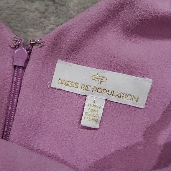 Dress The Population Jodi Dress in Lavandar Size L - Picture 7 of 11